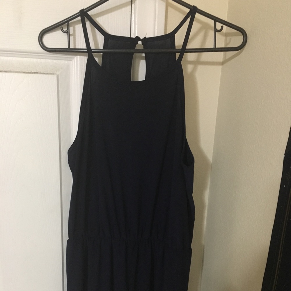 Navy blue shorts romper